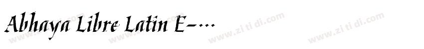 Abhaya Libre Latin E字体转换